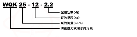 WQK/QG無(wú)堵塞切割絞刀式潛水泵型號(hào)意義